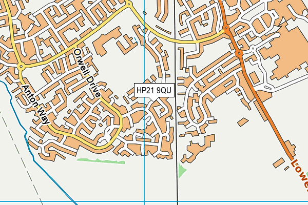 HP21 9QU map - OS VectorMap District (Ordnance Survey)