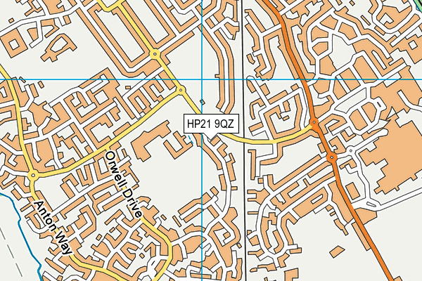 HP21 9QZ map - OS VectorMap District (Ordnance Survey)