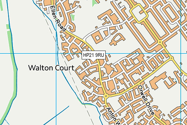 HP21 9RU map - OS VectorMap District (Ordnance Survey)