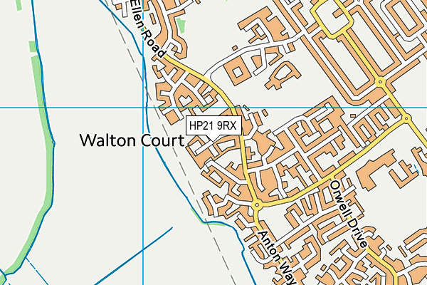 HP21 9RX map - OS VectorMap District (Ordnance Survey)