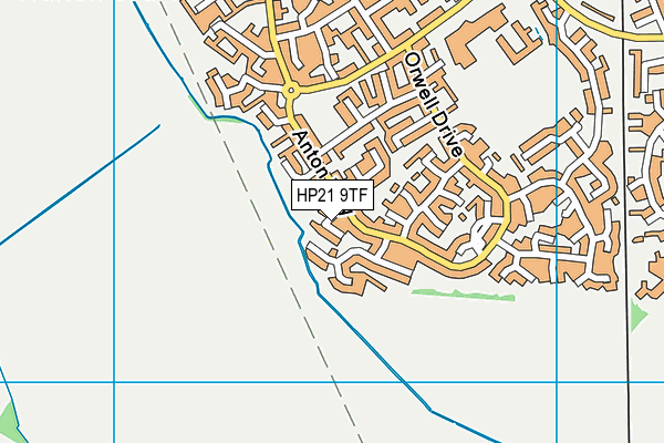 HP21 9TF map - OS VectorMap District (Ordnance Survey)