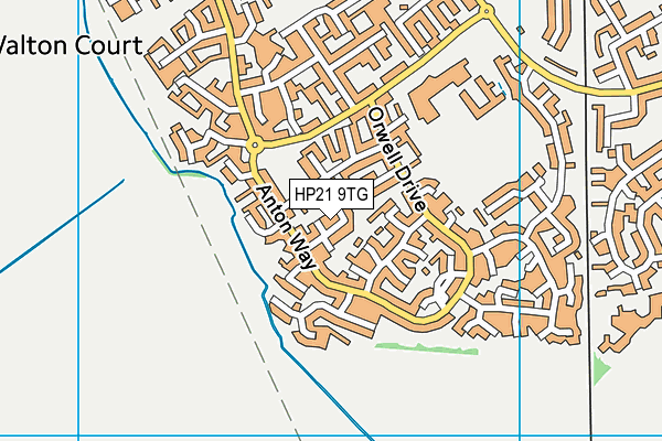 HP21 9TG map - OS VectorMap District (Ordnance Survey)