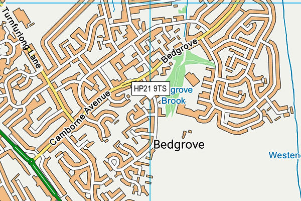 HP21 9TS map - OS VectorMap District (Ordnance Survey)