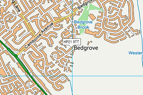 Bedgrove Park map (HP21 9TT) - OS VectorMap District (Ordnance Survey)