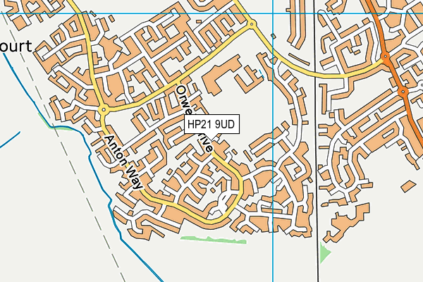 HP21 9UD map - OS VectorMap District (Ordnance Survey)