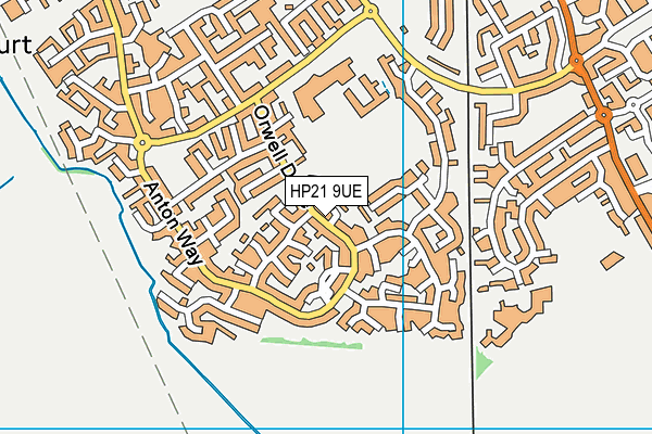 HP21 9UE map - OS VectorMap District (Ordnance Survey)