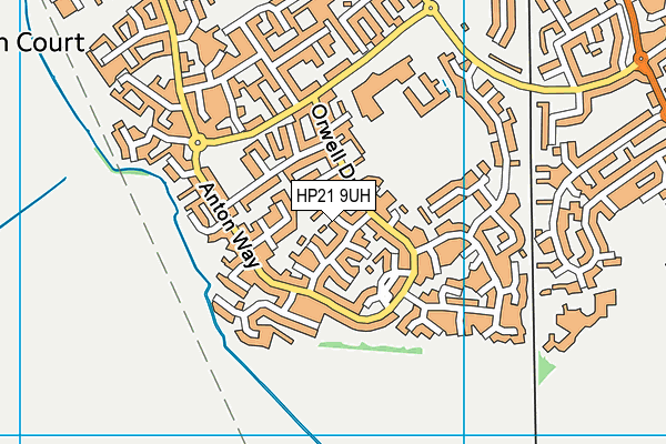 HP21 9UH map - OS VectorMap District (Ordnance Survey)