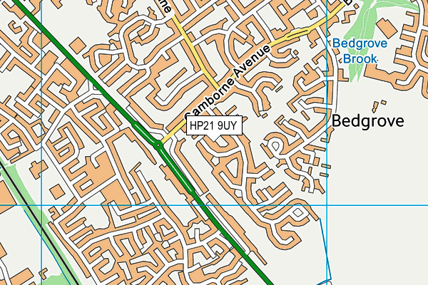 HP21 9UY map - OS VectorMap District (Ordnance Survey)