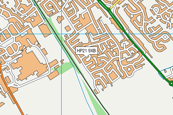 HP21 9XB map - OS VectorMap District (Ordnance Survey)