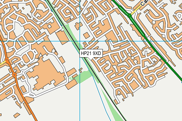 HP21 9XD map - OS VectorMap District (Ordnance Survey)