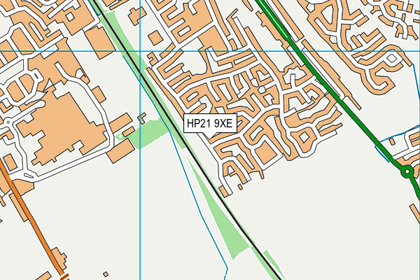 HP21 9XE map - OS VectorMap District (Ordnance Survey)