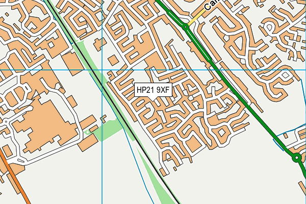 HP21 9XF map - OS VectorMap District (Ordnance Survey)