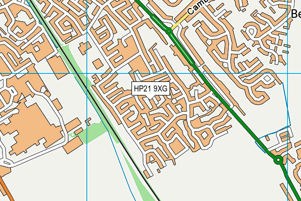 HP21 9XG map - OS VectorMap District (Ordnance Survey)