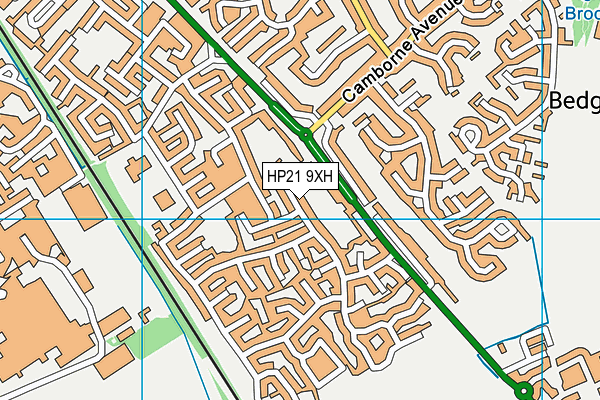 HP21 9XH map - OS VectorMap District (Ordnance Survey)