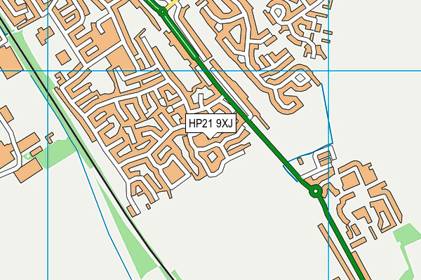 HP21 9XJ map - OS VectorMap District (Ordnance Survey)
