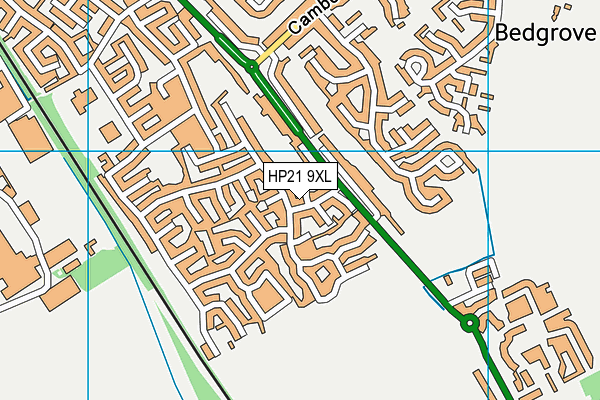 HP21 9XL map - OS VectorMap District (Ordnance Survey)