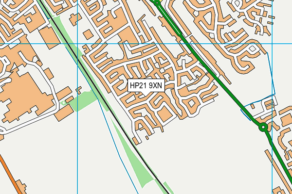 HP21 9XN map - OS VectorMap District (Ordnance Survey)
