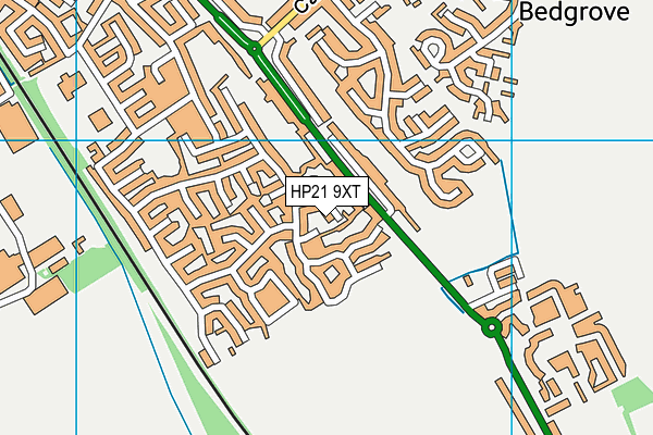 HP21 9XT map - OS VectorMap District (Ordnance Survey)