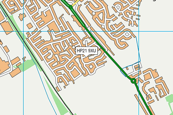 HP21 9XU map - OS VectorMap District (Ordnance Survey)