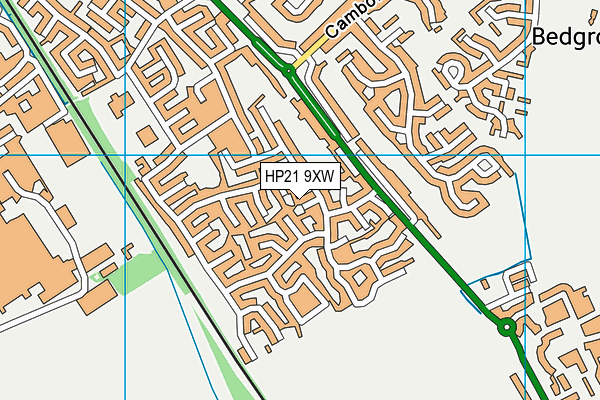 HP21 9XW map - OS VectorMap District (Ordnance Survey)