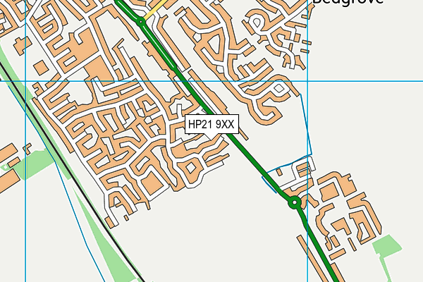 HP21 9XX map - OS VectorMap District (Ordnance Survey)