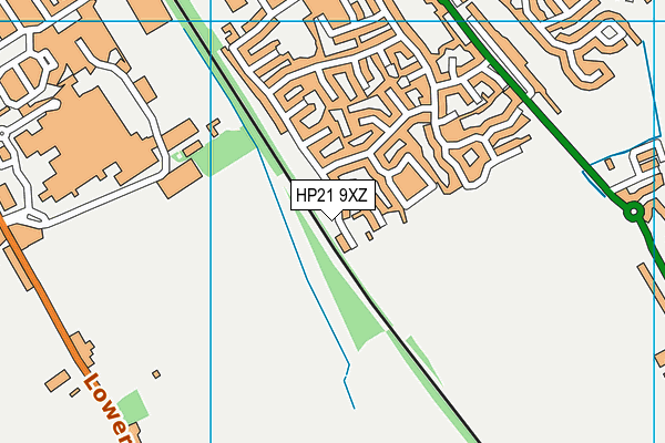 HP21 9XZ map - OS VectorMap District (Ordnance Survey)