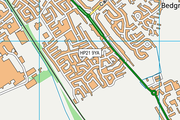 HP21 9YA map - OS VectorMap District (Ordnance Survey)