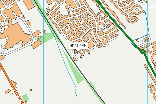 HP21 9YH map - OS VectorMap District (Ordnance Survey)