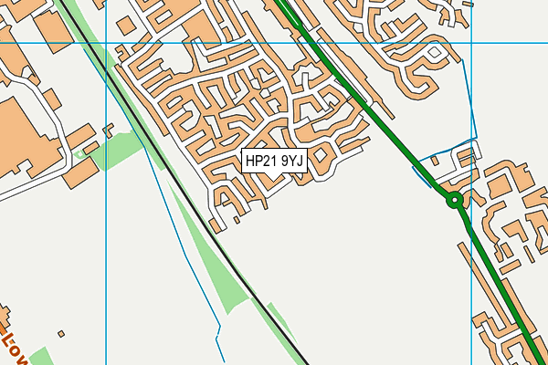 HP21 9YJ map - OS VectorMap District (Ordnance Survey)