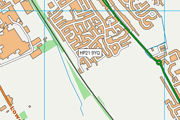 HP21 9YQ map - OS VectorMap District (Ordnance Survey)