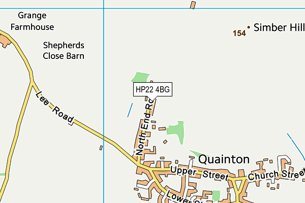 HP22 4BG map - OS VectorMap District (Ordnance Survey)