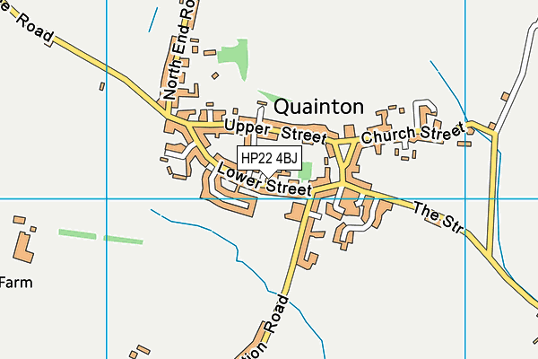 Quainton Church of England School map (HP22 4BJ) - OS VectorMap District (Ordnance Survey)