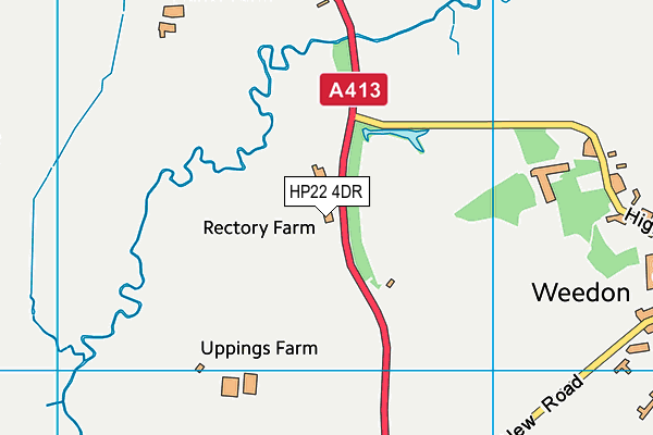 HP22 4DR map - OS VectorMap District (Ordnance Survey)