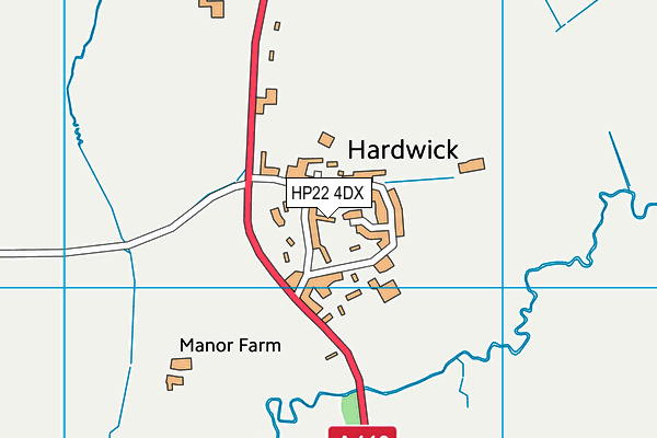 HP22 4DX map - OS VectorMap District (Ordnance Survey)