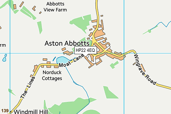 HP22 4EQ map - OS VectorMap District (Ordnance Survey)