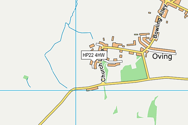 HP22 4HW map - OS VectorMap District (Ordnance Survey)