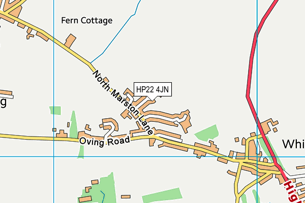 HP22 4JN map - OS VectorMap District (Ordnance Survey)