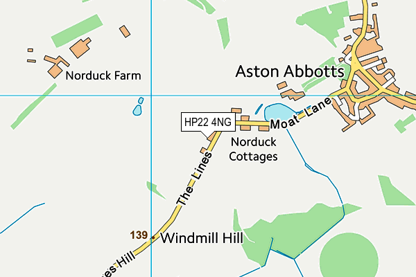 HP22 4NG map - OS VectorMap District (Ordnance Survey)