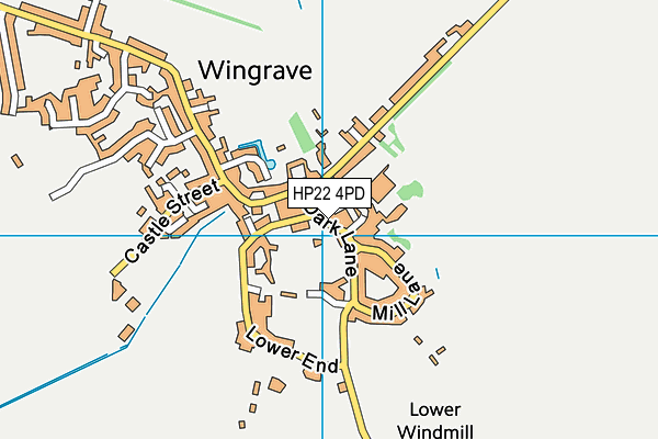 Wingrave Recreation Ground map (HP22 4PD) - OS VectorMap District (Ordnance Survey)