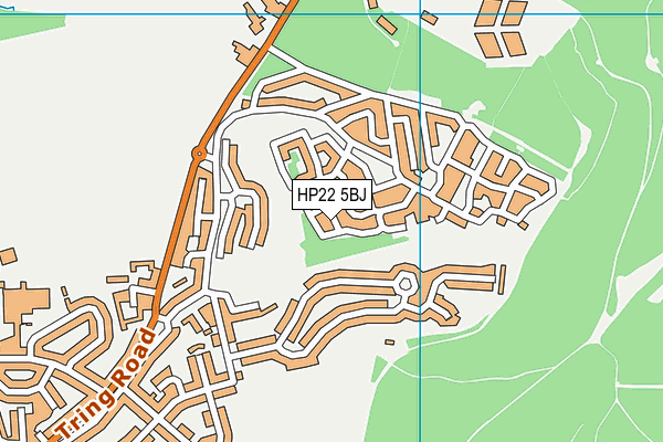 HP22 5BJ map - OS VectorMap District (Ordnance Survey)