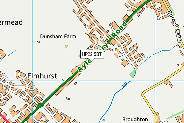 HP22 5BT map - OS VectorMap District (Ordnance Survey)