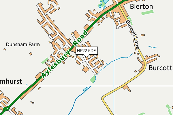 HP22 5DF map - OS VectorMap District (Ordnance Survey)