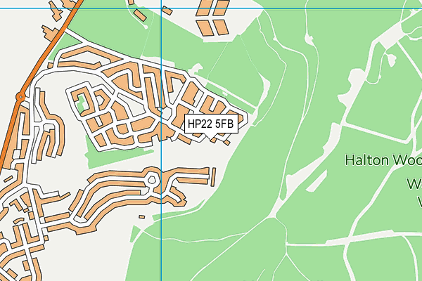 HP22 5FB map - OS VectorMap District (Ordnance Survey)