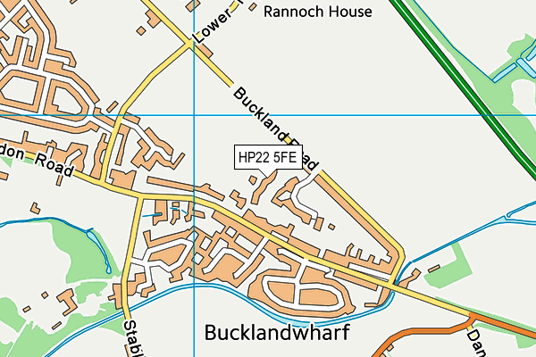 HP22 5FE map - OS VectorMap District (Ordnance Survey)