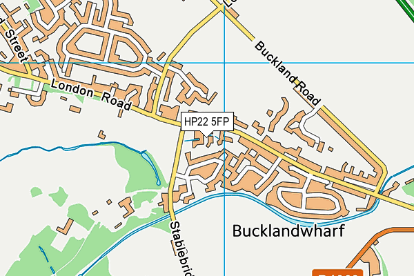 HP22 5FP map - OS VectorMap District (Ordnance Survey)