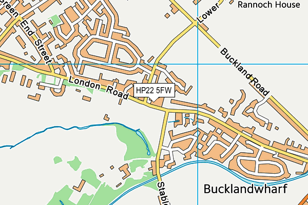 HP22 5FW map - OS VectorMap District (Ordnance Survey)