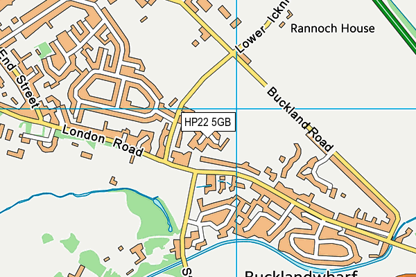 HP22 5GB map - OS VectorMap District (Ordnance Survey)