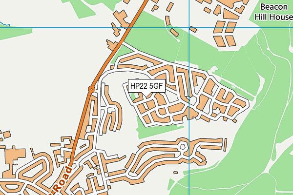 HP22 5GF map - OS VectorMap District (Ordnance Survey)