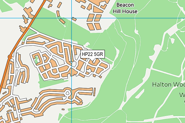 HP22 5GR map - OS VectorMap District (Ordnance Survey)