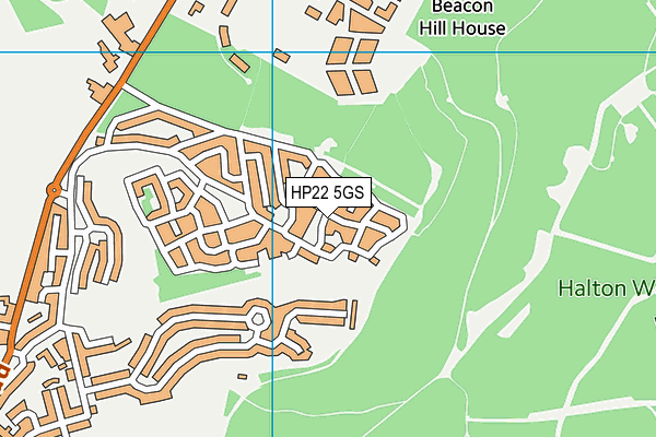 HP22 5GS map - OS VectorMap District (Ordnance Survey)